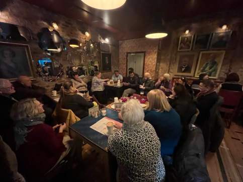 Rabble and Miah in Oldham town centre pub