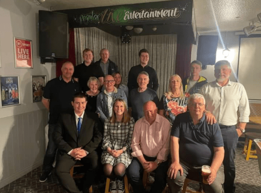 Rabble and Tories at pub in Derker